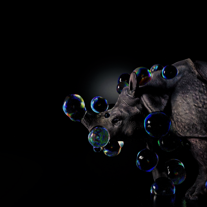 ART PRIME 50000-2605：Rhino in Bubbles